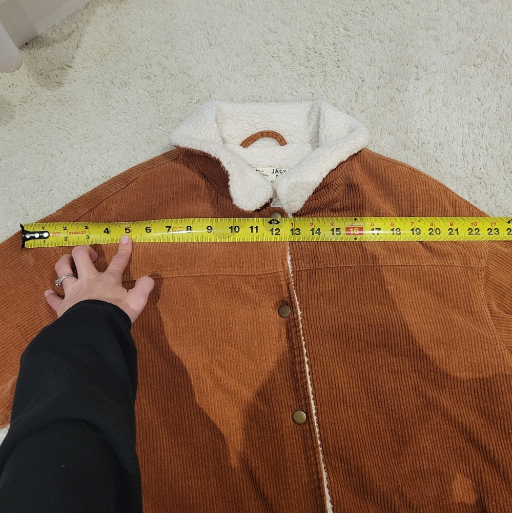 Jackson Rowe Flicker Sherpa Lined Corduroy Coat Womens Small - Picture 10 of 12
